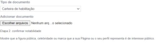 passo 3 fb selo de verificação