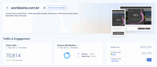 Estratégia da World Wine - Acessos e Autoridade Digital