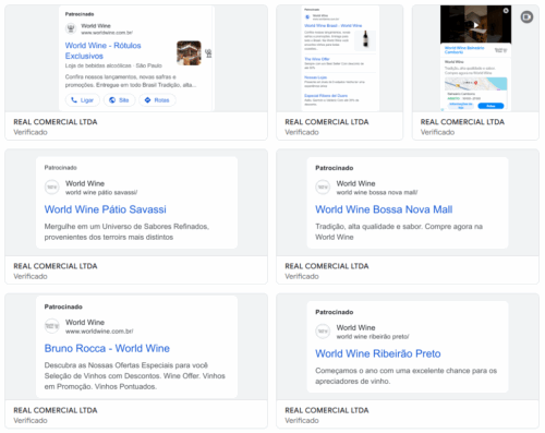 Google Ads World Wine