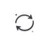 Ícone de setas em loop circular Ícone de setas em loop circular