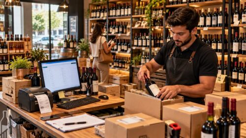 Loja de vinhos integra atendimento presencial e operação de e-commerce.